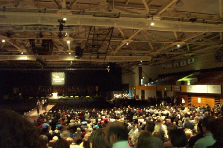 My sister's college graduation ceremony