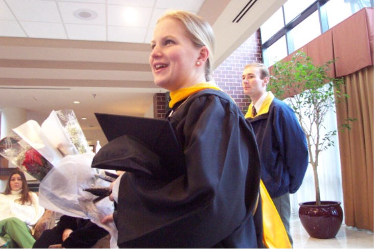 My sister, after the ceremony