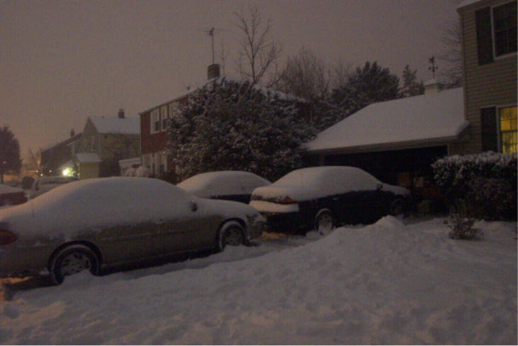 After the first wave of snowfall