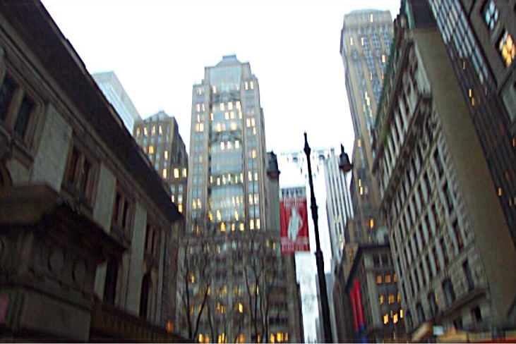 A shot of the buildings on 40th Street between 6th and 5th Avenue on my way to work