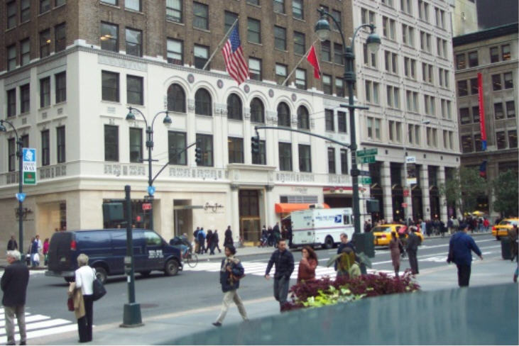 5th Avenue and 41st Street in Manhattan, the view across the street from the NY Public Library